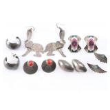 Lot of 6 Sterling Earrings.