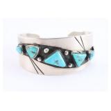 Contemporary Navajo Turquoise Cuff.