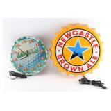 O'Douls Beer Wall Clock&Newcastle Advertiser.