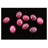 Collection of 10 Loose Ruby Cabochons.