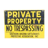 Vintage Private Property Sign.
