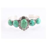 Navajo Green Turquoise Cuff.