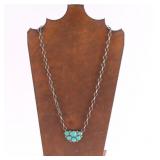 Navajo Turquoise Cluster Necklace.