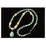 Green Turquoise Beaded Necklace