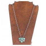 Navajo Turquoise Cluster Necklace.