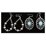 Lot of 2 Pair of Navajo Earrings.