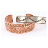 Lot of 2 Copper Cuffs.