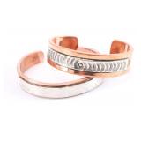 Lot of 2 Copper Cuffs.