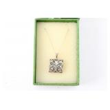 Butterfly Green Stone Pendant.