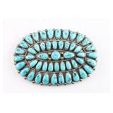 Navajo Turquoise Cluster Pin.