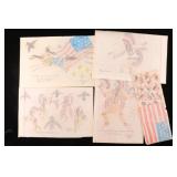 5 Ledger Drawings by Sam Lomo.