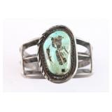 Old Pawn Navajo Turquoise Cuff.