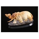 Preban Carved Ivory Elephant.