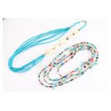 Lot of 2 Beaded Necklaces.