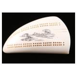 Scrimshawed Whales Tooth for Cribbage.