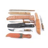 Lot of 4 Hunting Knives