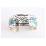 Hopi Inlaid Cuff w/ Thunderbirds.