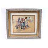 Original Oil on Canvas Mounted on Board.