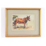 Original Oil Painting of Mule.