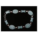 Stunning Zuni Turquoise Cluster Concho Belt.