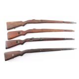 Lot of 4 Military Mauser 98 Stocks