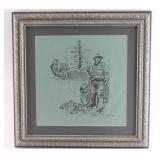 Joe Beeler Original Pen & Ink Artwork.