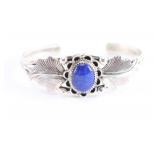 Navajo Lapis Sterling Cuff.