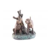 Bronze Statue Of Hound Dogs