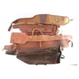 Lot of Vintage Soft Leather Shotgun/Rifle Cases