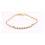 Ladies Diamond & Sapphire Bracelet.