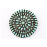 Hopi Turquoise Cluster Pendant.