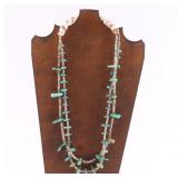 Turquoise Nugget & Heishi Necklace.