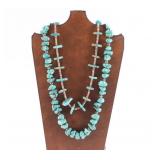 Lot of 2 Turquoise Nugget Necklaces.