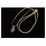 Australian Black Opal Necklace.