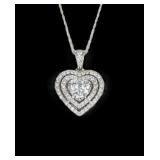 Dazzling Heart Shaped Diamond Pendant
