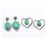 Lot of 2 Pair of Navajo Earrings.