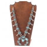 Navajo Kingman Turquoise Squash Blossom.