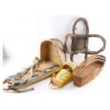 Lot of 4 Native American Cradle Boards.