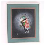 Hopi Kachina Acrylic on Paper.
