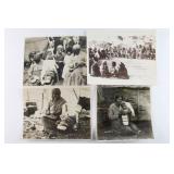 Lot of 4 Antique Photos of Native Indians