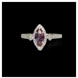 Elegant Lab Grown Alexandrite and Diamond