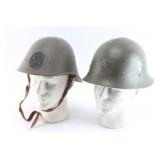 Lot of Two Military Helmets.