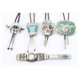 Lot of Masonic Bolo Ties & Jewelry