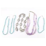 Lot of 4 Beaded Necklaces and Concho Belt