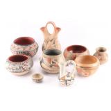 Lot of 9 Indian Pots.