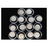 Lot of 14 Kennedy 1/2 Dollars