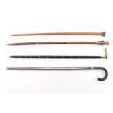Lot of Four Canes