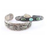 Two Hopi Cuff Bracelets