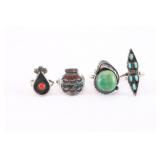 Lot of 4 Navajo Rings
