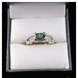 Ladies Tourmaline and Diamond Ring